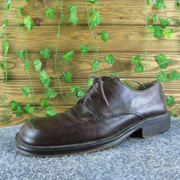 Kenneth Cole Men's New York Derby Oxfords Brown Leather Sz 7.5M Gently Used 2025 - Picture 1 of 6